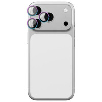 Amazingthing Lens Glass for iPhone 17 Pro / Pro Max with Rainbow Aluminum Frame