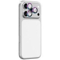Amazingthing Lens Glass for iPhone 17 Pro / Pro Max with Rainbow Aluminum Frame