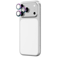 Amazingthing Lens Glass for iPhone 17 Pro / Pro Max with Rainbow Aluminum Frame