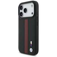 BMW M Perforated Stripe Logo MagSafe Case for iPhone 17 Pro - Red