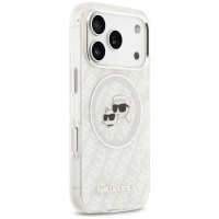 Karl Lagerfeld IML Glitter Karl&Choupette Heads Logo MagSafe Case for iPhone 17 Pro - Gray