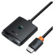 Baseus AirJoy 2in1 4K 60Hz bi-directional HDMI adapter with built-in 1m cable - black