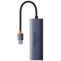 Baseus UltraJoy 4in1 USB-A Hub 3 x USB-A 3.0 + RJ45 - Gray