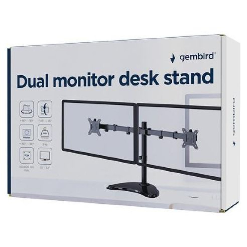 Gembird MONITOR ACC DESK STAND 13-32"/DUAL MS-D2ST-02 GEMBIRD