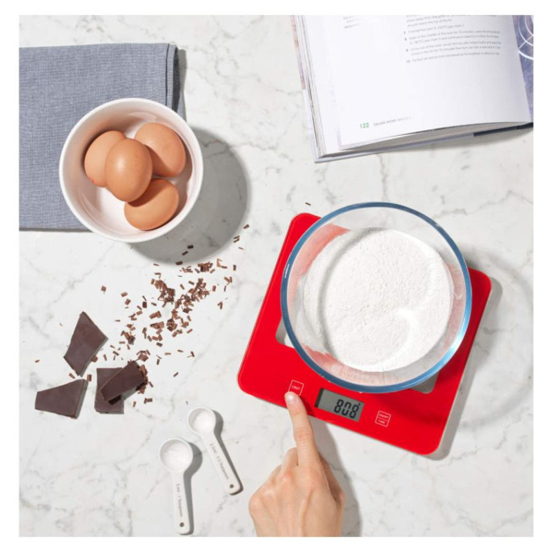 Russell Hobbs RH015711RAR Square digital scale 5kg red