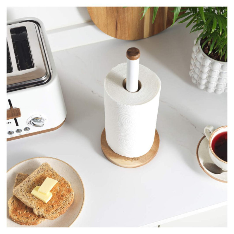 Salter BW13565W1EU7 Toronto Kitchen Roll Holder - White