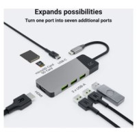 Green Cell Dokstacija Green Cell USB-C 85W 7in1