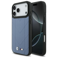BMW M Quilted Logo MagSafe Case for iPhone 17 Pro Max - Blue