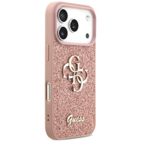 Guess Fixed Glitter Big 4G Case for iPhone 17 Pro - Pink