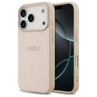 Guess Saffiano Classic Logo MagSafe Case for iPhone 17 Pro - Pink