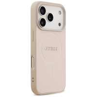 Guess Saffiano Classic Logo MagSafe Case for iPhone 17 Pro - Pink