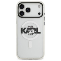 Karl Lagerfeld IML Choupette Sketch Logo MagSafe Case for iPhone 17 Pro Max - Clear