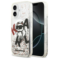 Karl Lagerfeld Liquid Glitter Choupette Logo MagSafe Case for iPhone 17 - Clear