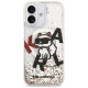 Karl Lagerfeld Liquid Glitter Choupette Logo MagSafe Case for iPhone 17 - Clear