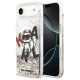 Karl Lagerfeld Liquid Glitter Choupette Logo MagSafe iPhone Air Case - Clear