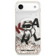 Karl Lagerfeld Liquid Glitter Choupette Logo MagSafe iPhone Air Case - Clear