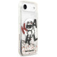 Karl Lagerfeld Liquid Glitter Choupette Logo MagSafe iPhone Air Case - Clear