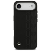 Mercedes Leather Laurel Leaves MagSafe Case for iPhone Air - Black