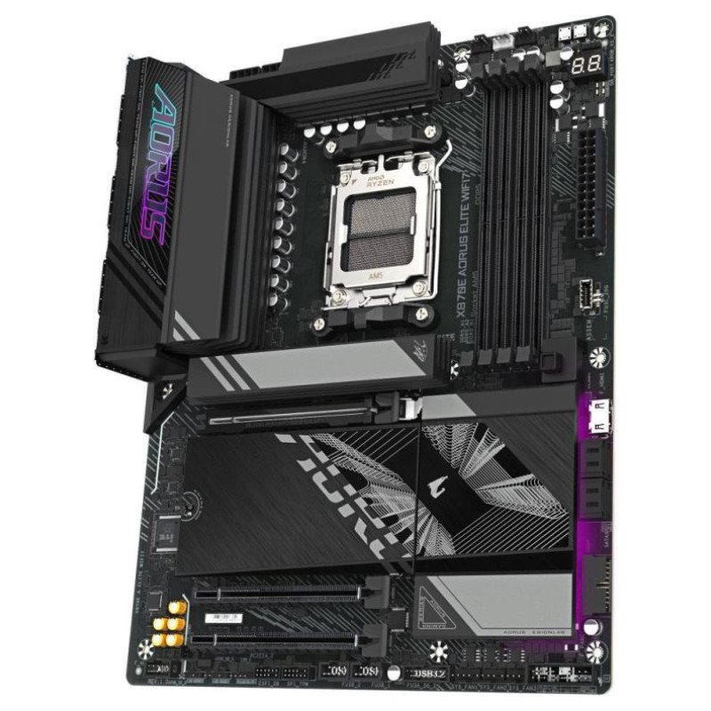 Gigabyte Mainboard|GIGABYTE|AMD X870E|SAM5|ATX|Memory DDR5|Memory slots 4|1xPCI-Express 3.0 4x|1xPCI-Express 4.0 4x	|1xPCI-Express 5.0 16x|4xM.2|1xHDMI|4xUSB 2.0|6xUSB 3.2|2xUSB-C|1xOptical S/PDIF|1xRJ45|2xAudio port|X870EAELITEWIFI71.2