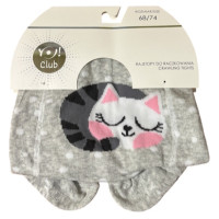 Yoclub Zeķubikses rāpošanai 68/74 RAB-0025 grey cat