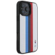 BMW M Performance Tricolor Printed Stripes MagSafeMagSafe iPhone 16 Pro Max Case - White