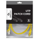 Gembird PATCH CABLE CAT6 UTP 1M/YELLOW PP6U-1M/Y GEMBIRD