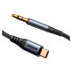Joyroom Audio Transfer Series SY-A07 Mini Jack 3.5mm/USB-C Cable 1.2m - Black