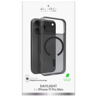 Puro Daylight Magsafe Compatible Silicone Case for iPhone 17 Pro Max - Translucent Black