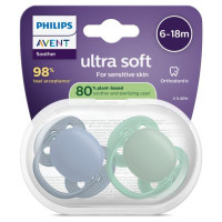 Philips Avent māneklītis Ultra soft, 6-18M (2 gab), zēniem - SCF091/42
