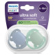 Philips Avent māneklītis Ultra soft, 6-18M (2 gab), zēniem - SCF091/42