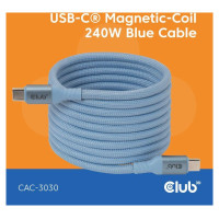 Club3D CABLE USB-C TO USB-C 2M/MAGNETIC BLUE CAC-3030 CLUB3D