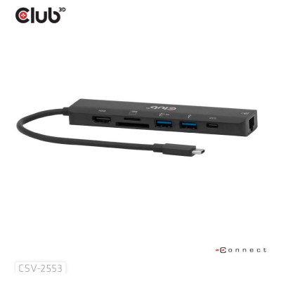 Club3D I/O HUB 7IN1 USB-C HDMI/100W CSV-2553 CLUB3D