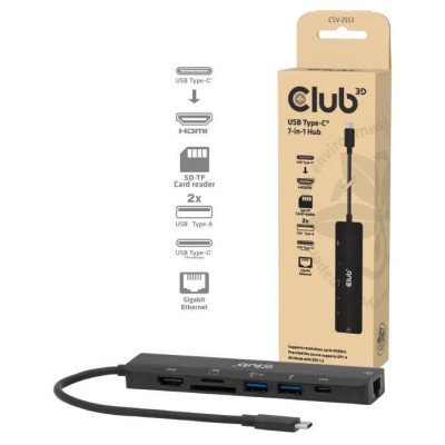 Club3D I/O HUB 7IN1 USB-C HDMI/100W CSV-2553 CLUB3D