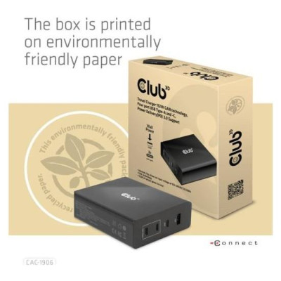 Club3D MOBILE TRAVEL CHARGER USB-C/132W GAN CAC-1906 CLUB3D