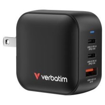 Verbatim Lādētājs Verbatim Universal Mini GaN Wall Charger 70W UK + EU