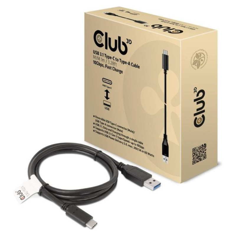 Club3D CABLE USB-C TO USB3.1 1M/M/M CAC-1523 CLUB3D