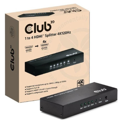 Club3D I/O VIDEO SPLITTER HDMI 4PORT/4K 120HZ CSV-1385 CLUB3D