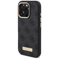 Guess 4G Logo Plate MagSafe Case for iPhone 16 Pro Max - Black