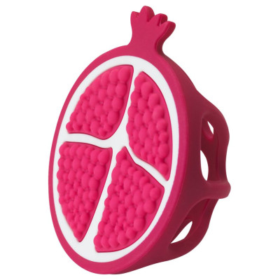 Infantino Silikona grabulis un zobu riņķis, granātābols