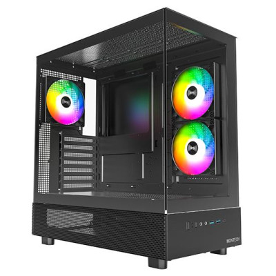 Montech Case|MONTECH|XR|MidiTower|Not included|ATX|MicroATX|MiniITX|Colour Black|XR(B)