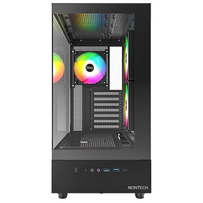 Montech Case|MONTECH|XR|MidiTower|Not included|ATX|MicroATX|MiniITX|Colour Black|XR(B)