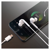 Dudao X3C+ Wired USB-C In-Ear Headphones 1.2m - White