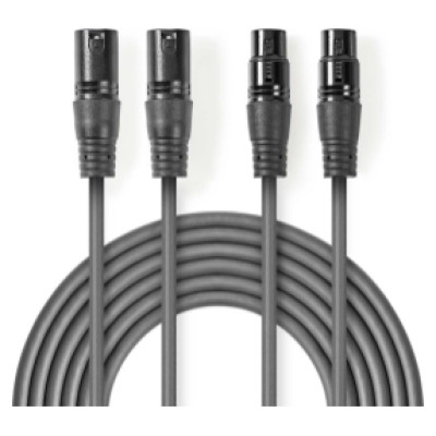 Nedis Kabelis Nedis 2x XLR M - 2x XLR F 1.5m