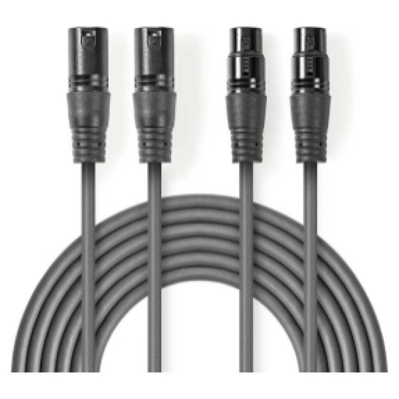 Nedis Kabelis Nedis 2x XLR M - 2x XLR F 1.5m