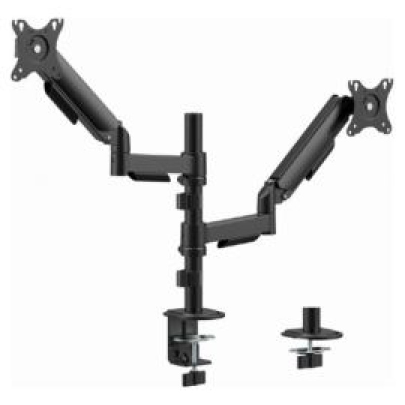 Gembird Monitora stiprinājums Gembird 2x 17&rdquo;-32&rdquo; Adjustable desk display mounting arm