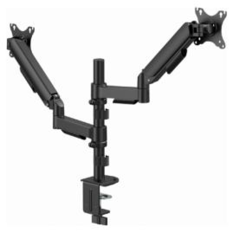 Gembird Monitora stiprinājums Gembird 2x 17&rdquo;-32&rdquo; Adjustable desk display mounting arm