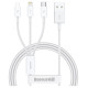 Baseus Superior Series USB-A - USB-C / Lightning / micro USB 3.5A cable 1m - white