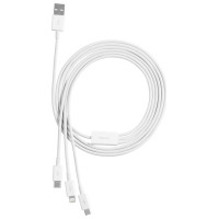 Baseus Superior Series USB-A - USB-C / Lightning / micro USB 3.5A cable 1m - white