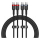 Baseus Cafule USB-C / USB-C 100W cable 2 m - red-black and black-gray (2 pcs.)