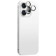Amazingthing AR Aluminum 3 Lens Glass with Camera Lens Frame for iPhone 16 Pro / 16 Pro Max - Silver